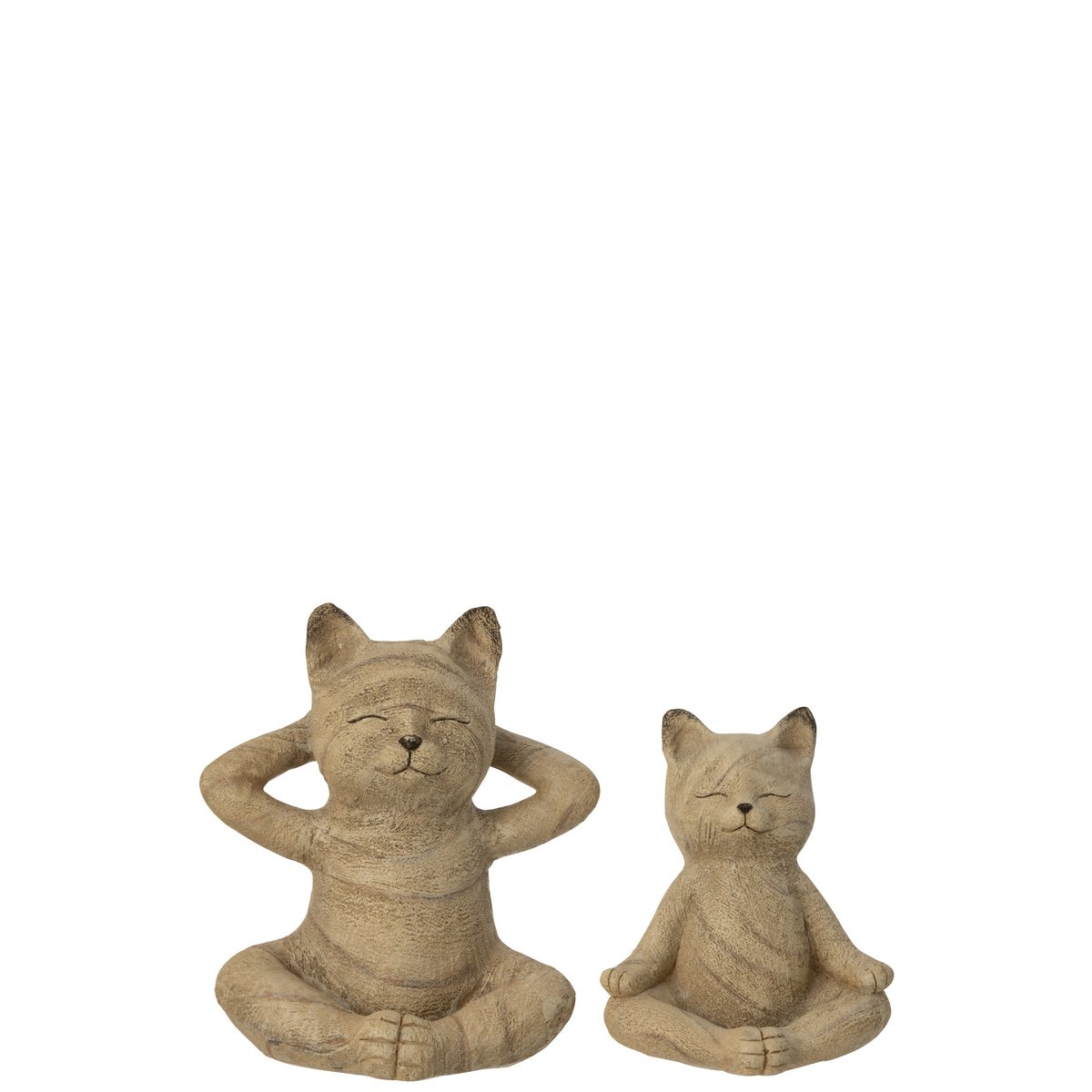 Figurine J-Line Cat Yoga - présentation en ambiance scandinave