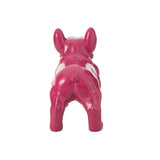 Détail du matériau bois du bulldog rose
