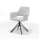 Champagne en peluche de tissu de fauteuil Katy, tourne le pied