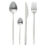 Couverts J-Line en acier inoxydable argent mat - vue 1