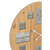 Horloge murale J-Line en bois naturel, vue avant