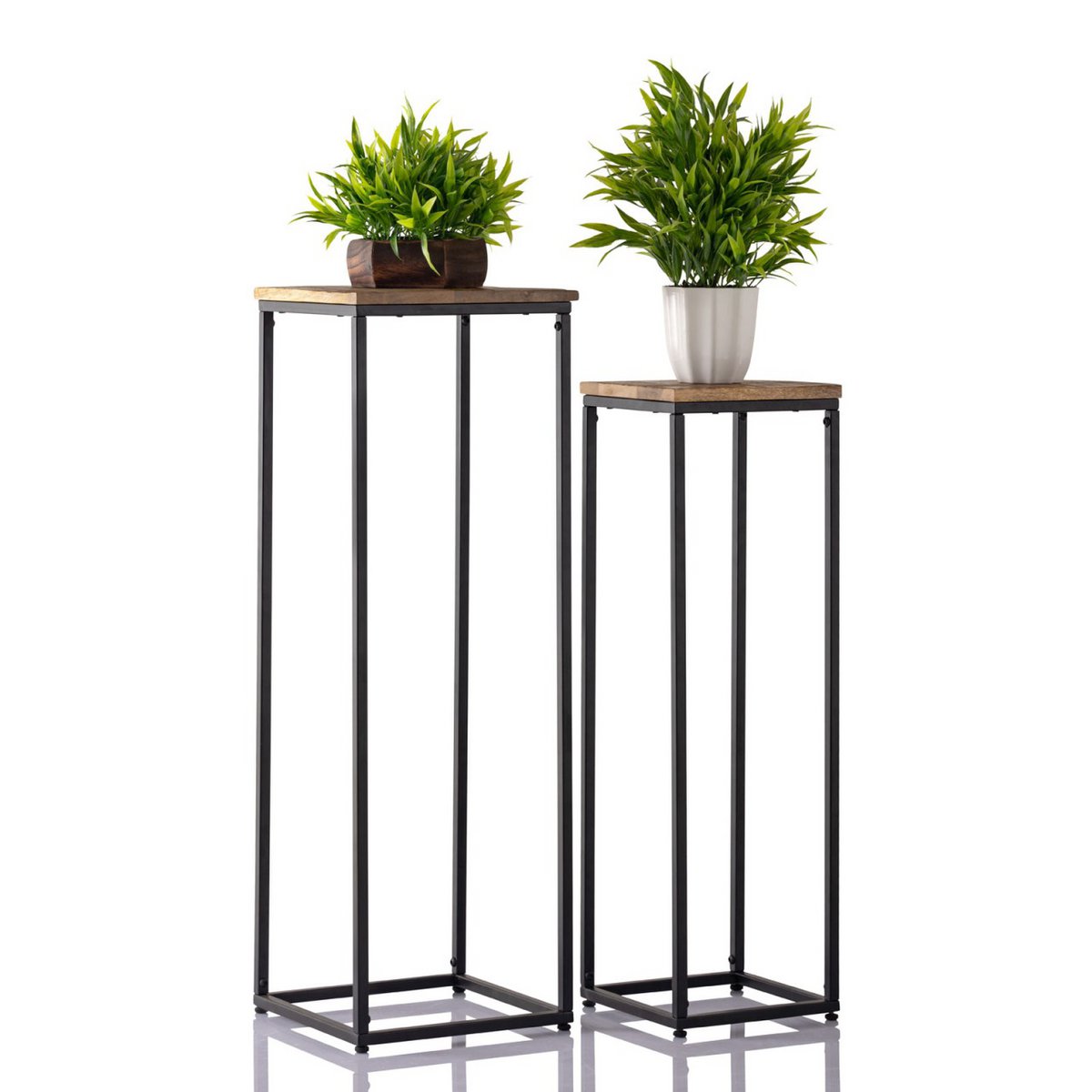 Colonne de fleurs en bois recyclé - ambiance intérieure