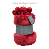 Plaid Tender pompons Paon 130 x 170