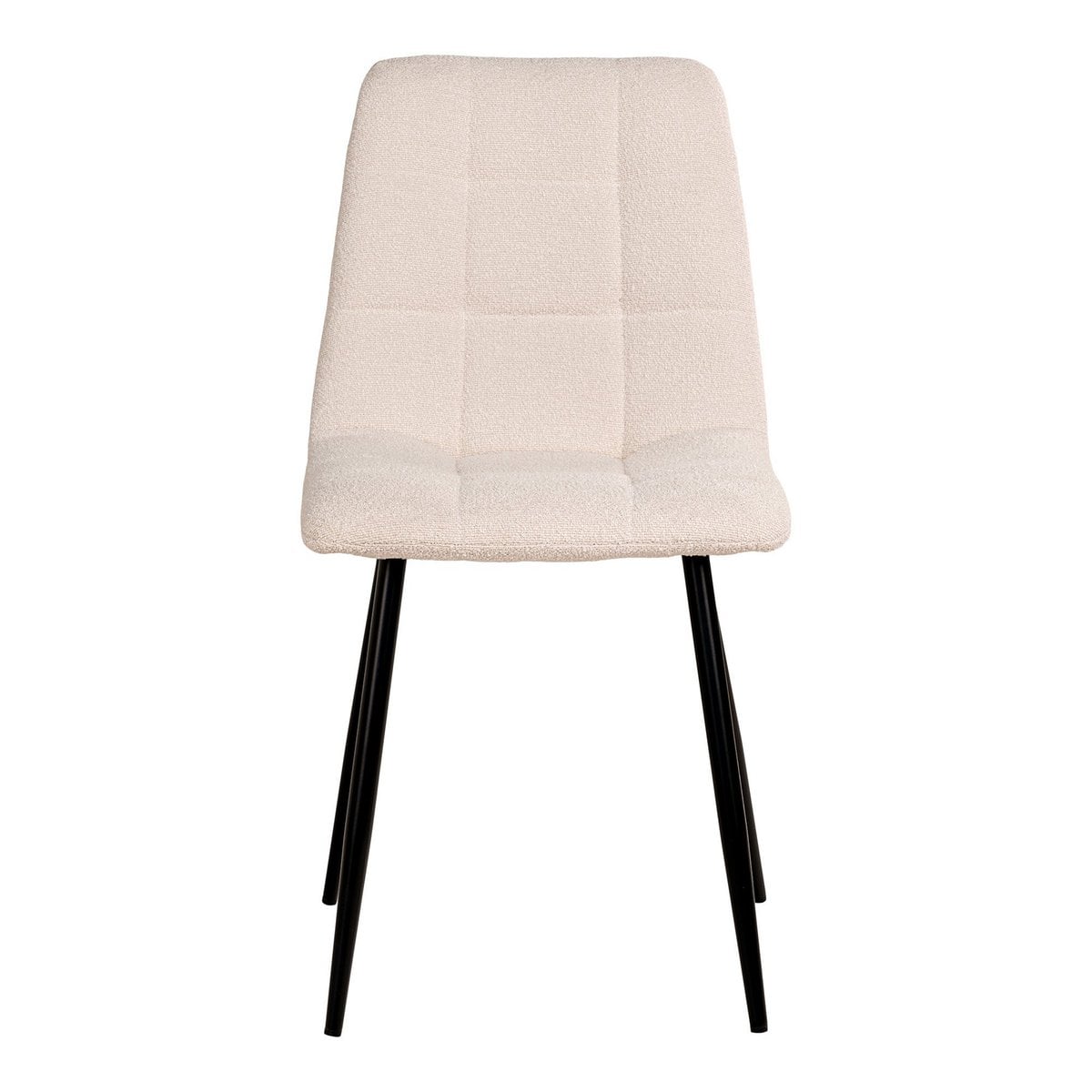 Détail du tissu bouclé blanc de la chaise Middelfart