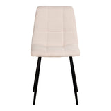Détail du tissu bouclé blanc de la chaise Middelfart