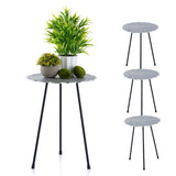 Table d'appoint métal table décorative 4 parties Hilton ø 35 x H 45 cm ronde aluminium argenté ou doré