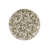 Plaque décorative Yezi en porcelaine verte et blanche vue de face