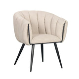 Chaise Breeze beige avec dossier moelleux et design élégant
