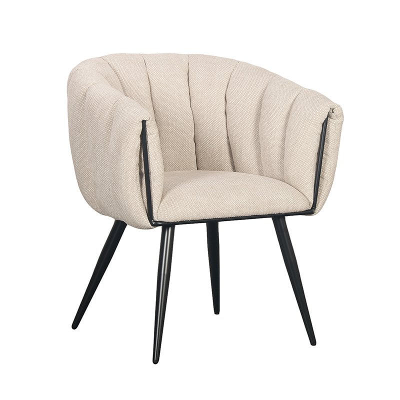 Chaise Breeze beige avec dossier moelleux et design élégant