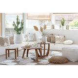 Table d'appoint Bruce en teck naturel, style moderne