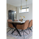Détail de la finition en laiton de la suspension Paris, design minimaliste.