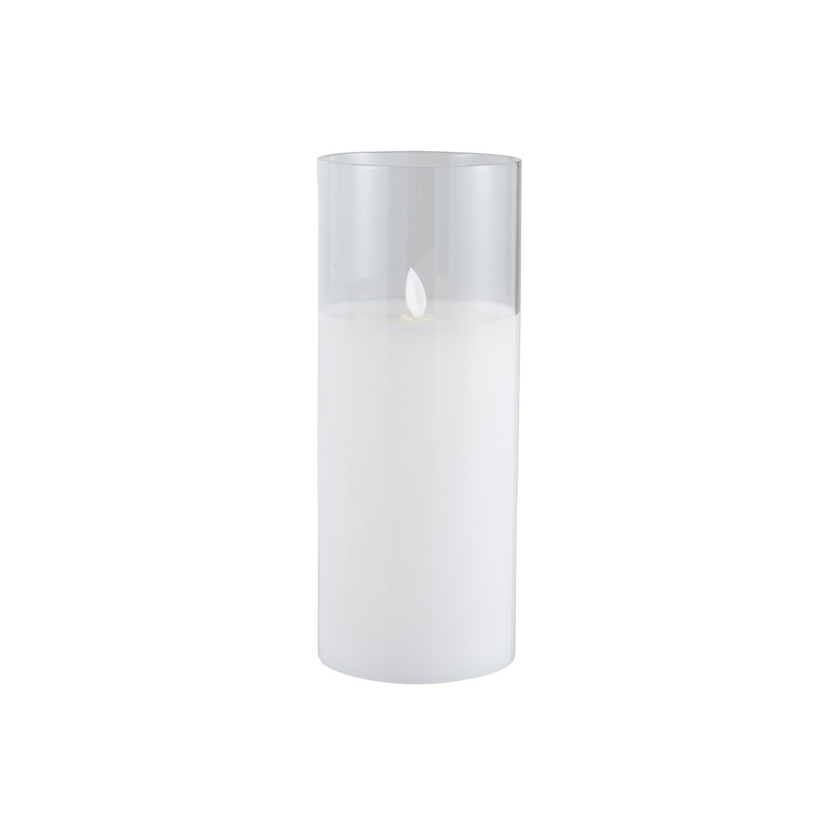 Lampe J-Line Shiny en verre transparent avec LED allumées
