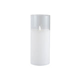 Lampe J-Line Shiny en verre transparent avec LED allumées