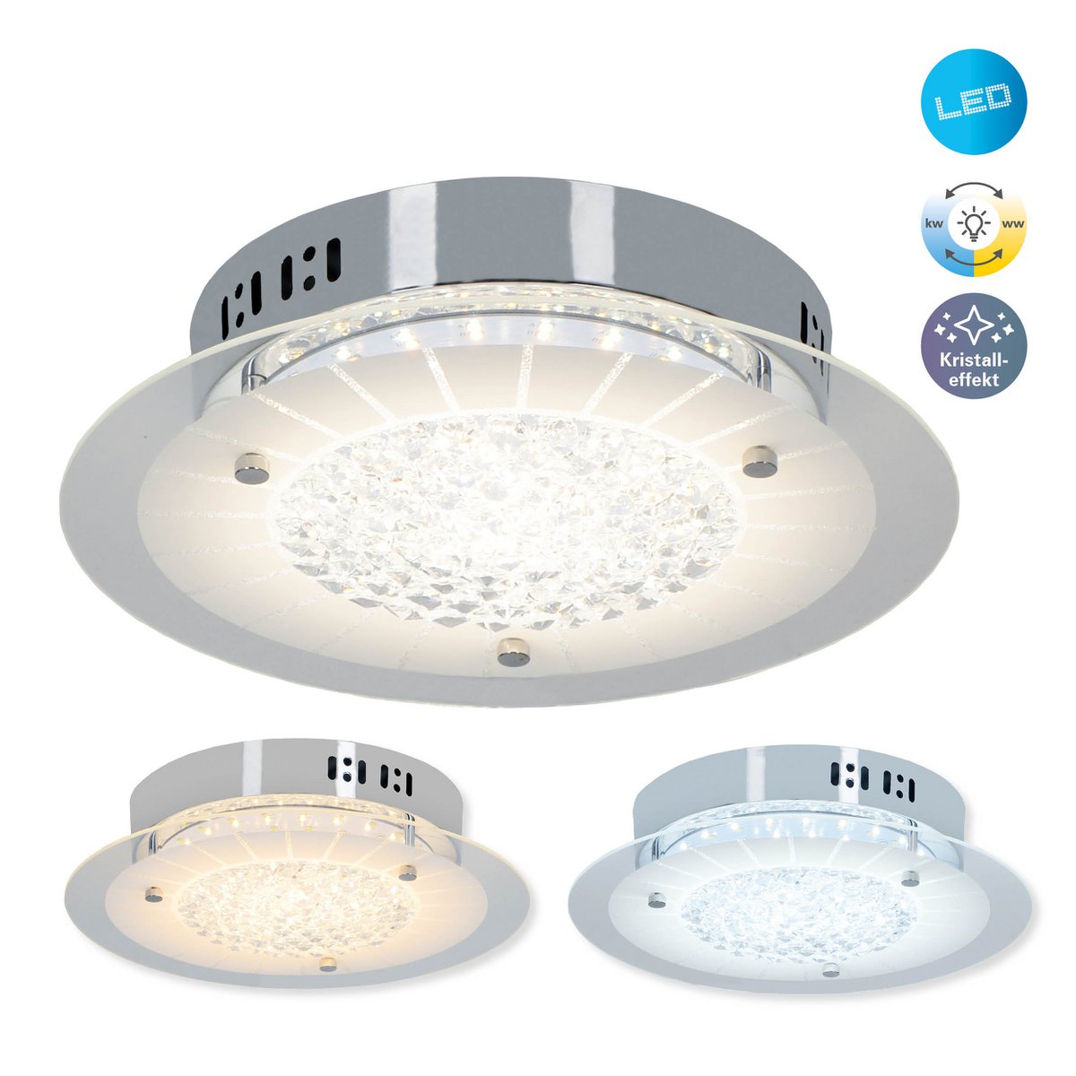 Plafonnier LED "Chur" effet cristal
