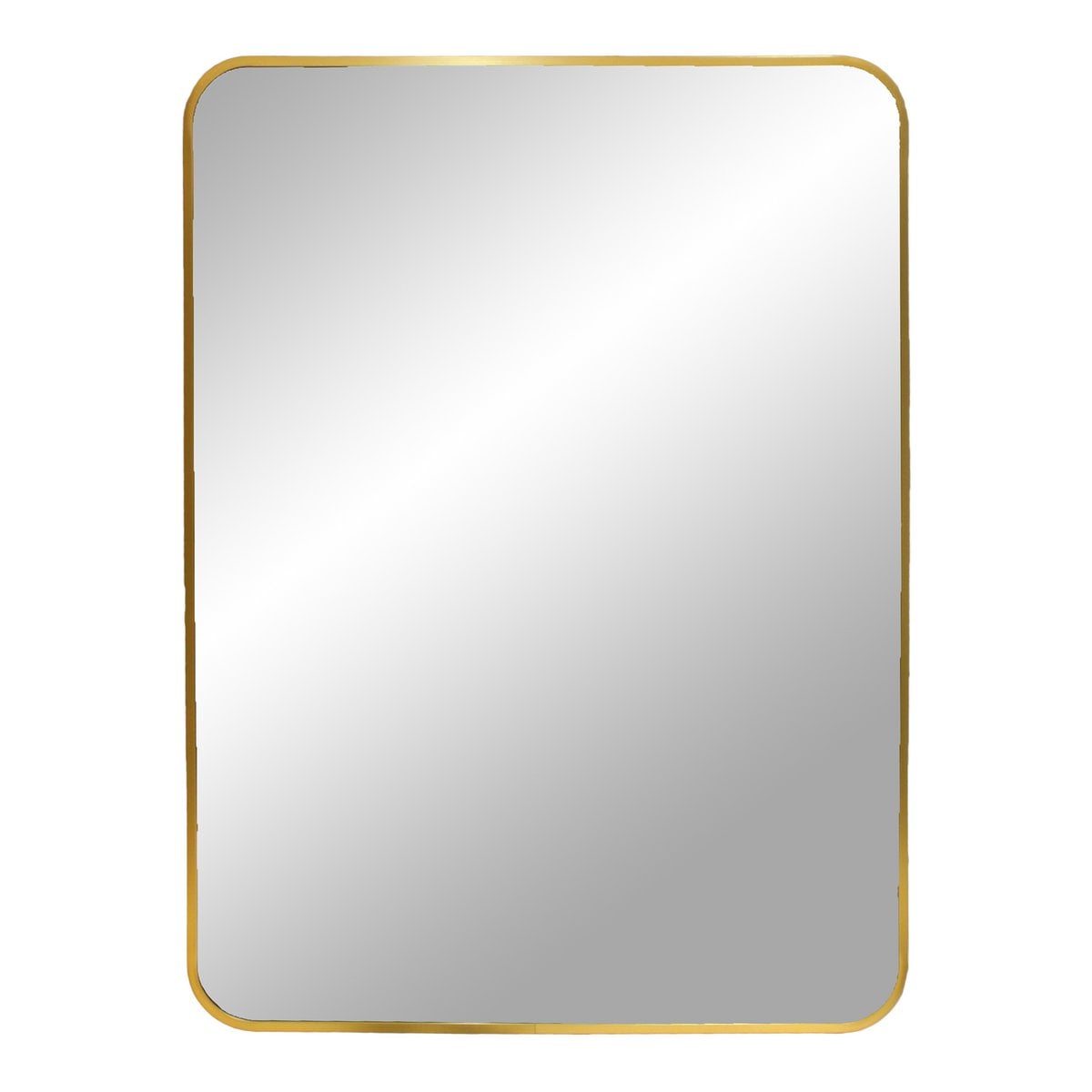 Miroir Madrid en laiton avec cadre rectangulaire élégant, dimensions 50x70 cm