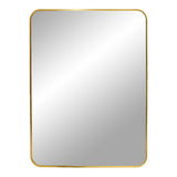 Miroir Madrid en laiton avec cadre rectangulaire élégant, dimensions 50x70 cm