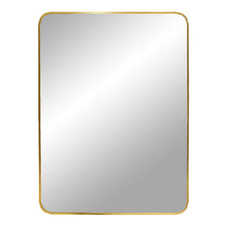 Miroir Madrid en laiton avec cadre rectangulaire élégant, dimensions 50x70 cm