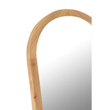Miroir J-Line sur pied - verre/bois de sapin - naturel - 162 x 52 cm