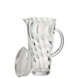 Onde de cruche J-Line transparente vue de face, design contemporain