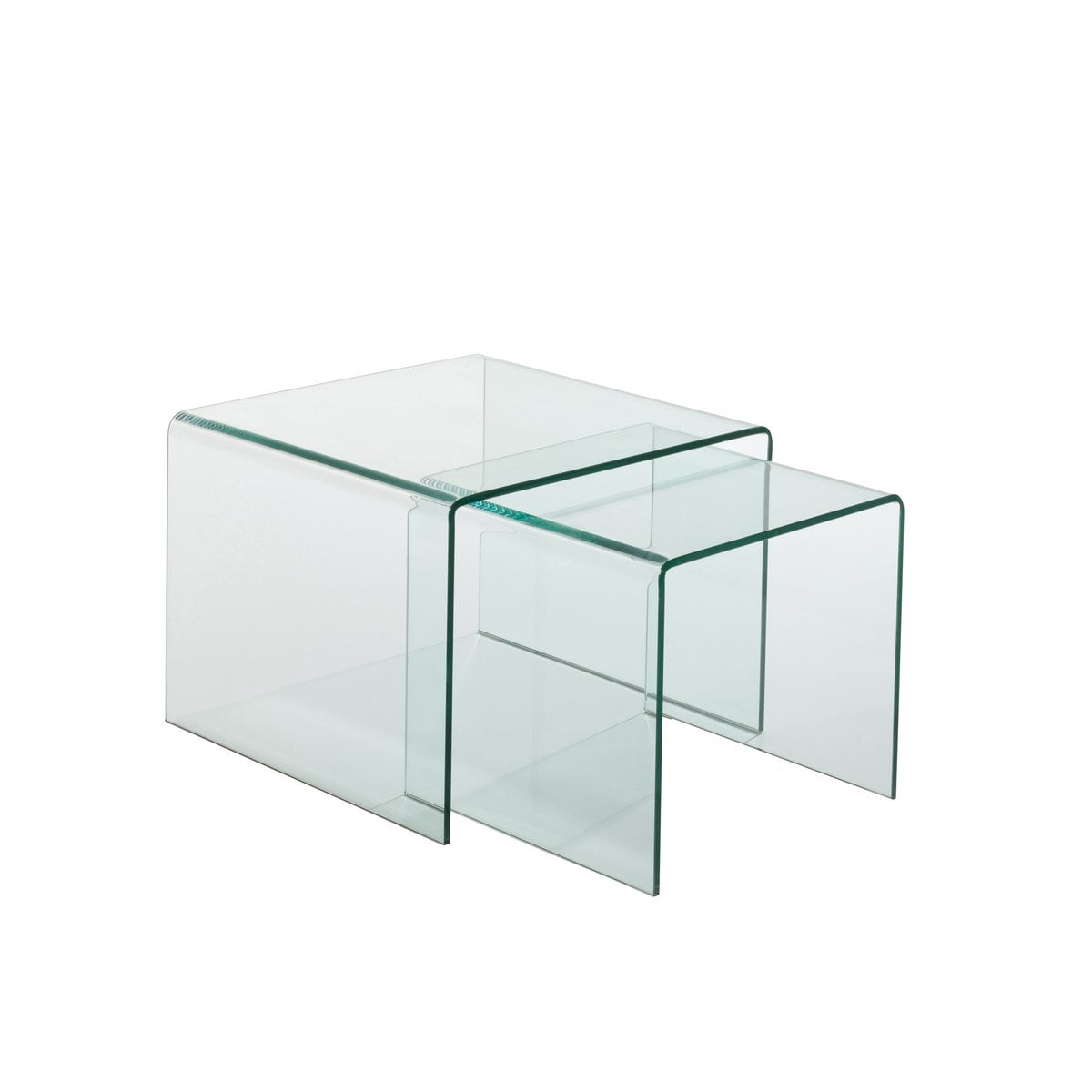 Détail de la surface en verre de la table J-Line