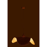 Détail du tressage en jute de la lampe Moon
