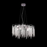 Lampe suspendue à givre argent 60 cm