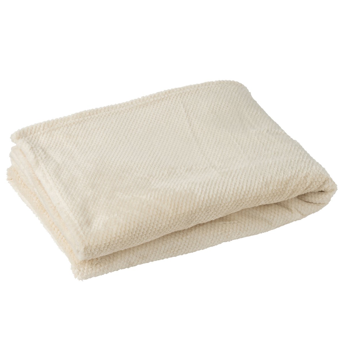 Couverture J-Line Snuggle - polyester - écru