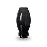 Vue latérale du vase en verre noir RUD30