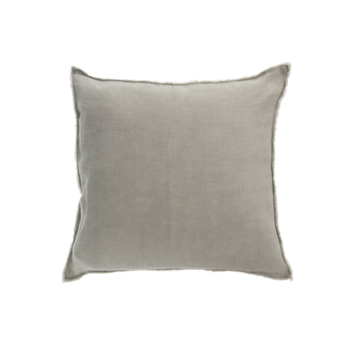 Coussin J-Line Stonewashed en lin vert, élégant et confortable.