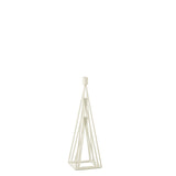 Bougeoir J-Line en métal blanc, ambiance décorative