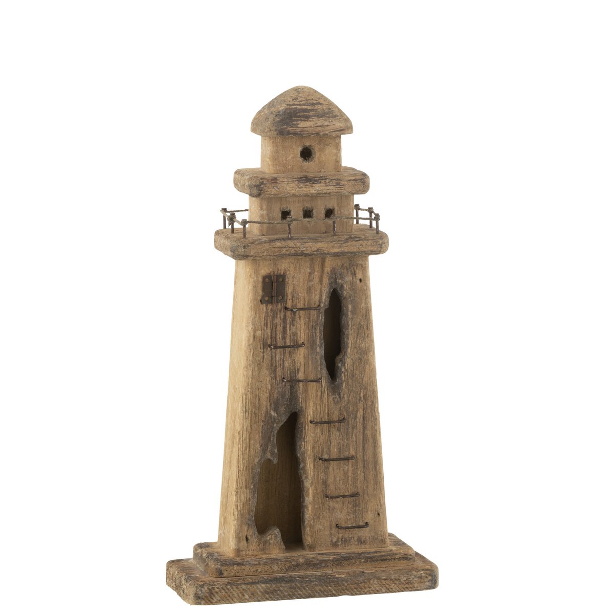 Phare de décoration J-Line sur une table, décor vintage