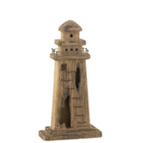 Phare de décoration J-Line sur une table, décor vintage