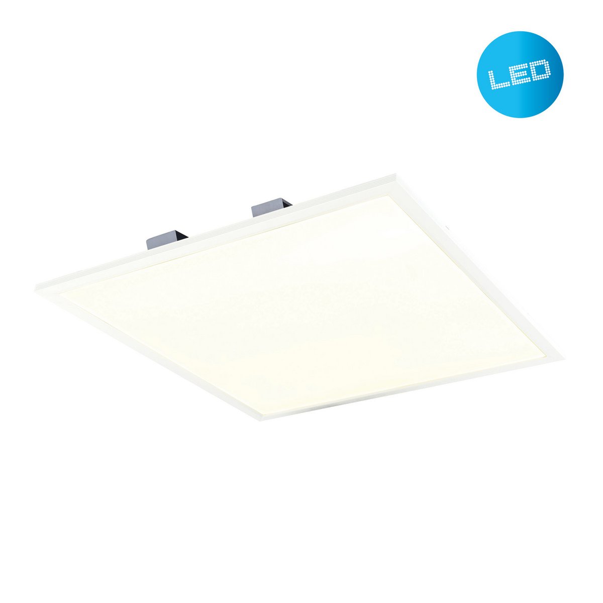 Panneau d'assemblage LED Mondera, lampe de montage en métal et en plastique en blanc avec des LED fermement installées, 29,5 x 29,5 cm pour les intérieurs