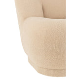 Vue latérale du fauteuil J-Line Zetel Teddy beige