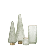 Détail du socle de sapin J-Line, finition en verre