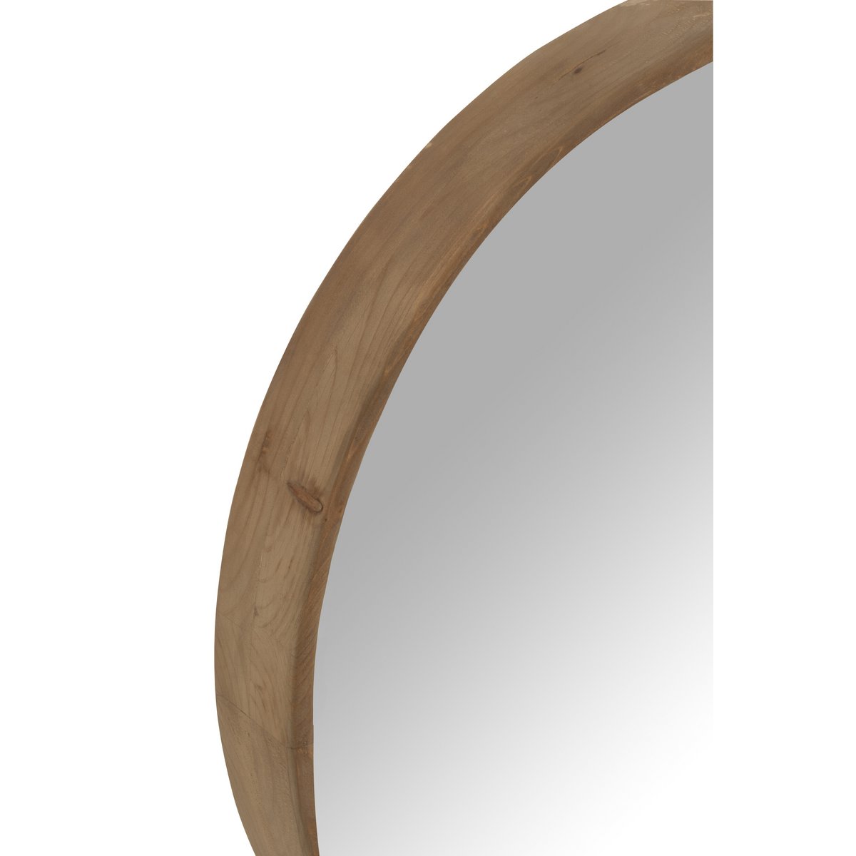 Miroir mural J-Line en bois beige clair, vue frontale