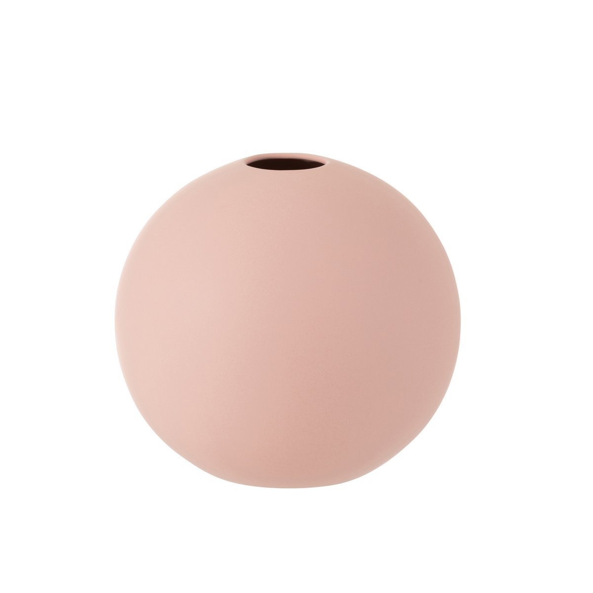 Vase bol rose J-Line, posé sur une table, style contemporain