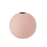 Vase bol rose J-Line, posé sur une table, style contemporain