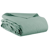 Drap plat Calita sauge 240 x 300 en coton lavé, vue d'ensemble