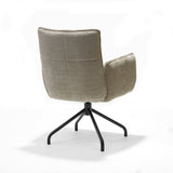 Fauteuil Nova Tissu Cremona %2314 Beige - Structure rotative 360 noir P14