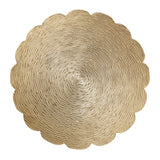 Table d'appoint métal table décorative 4 parties Hilton ø 35 x H 45 cm ronde aluminium argenté ou doré