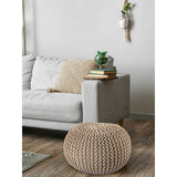 Pouf Ø 55 h 37 h 37 tabouret de tricot siège de planche de sol de pouf durable