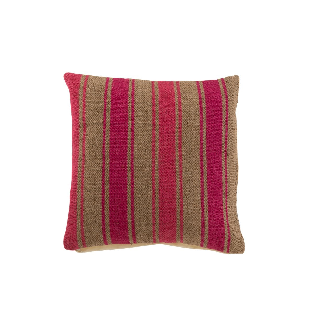 Coussin Anna Groot Grooves en jute rose avec texture unique