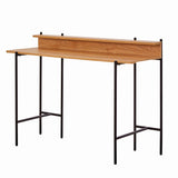 Vue latérale du bureau avec cadre métallique noir