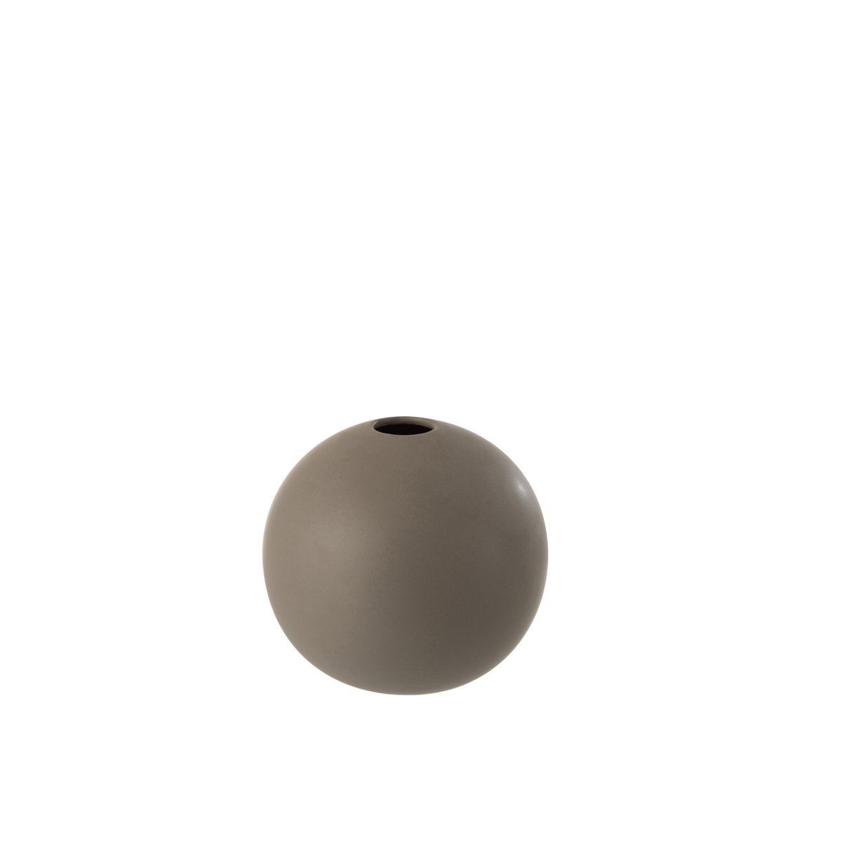 Vase Bol J-Line en céramique gris foncé, élégant et moderne.