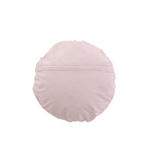 Coussin Round Lace en coton violet de J-Line sur fond blanc