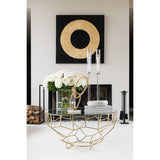 Vue latérale de la table Moza, design contemporain