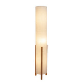 Lampe de table "Matilda" lampe de table classique avec apparence naturelle à travers le bois et l'écran de tissu, socket E27, 110 cm de haut