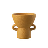 Vase Zenia jaune, présenté dans un intérieur moderne