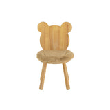 Chaise enfant Ours J-Line en bois naturel, vue de face